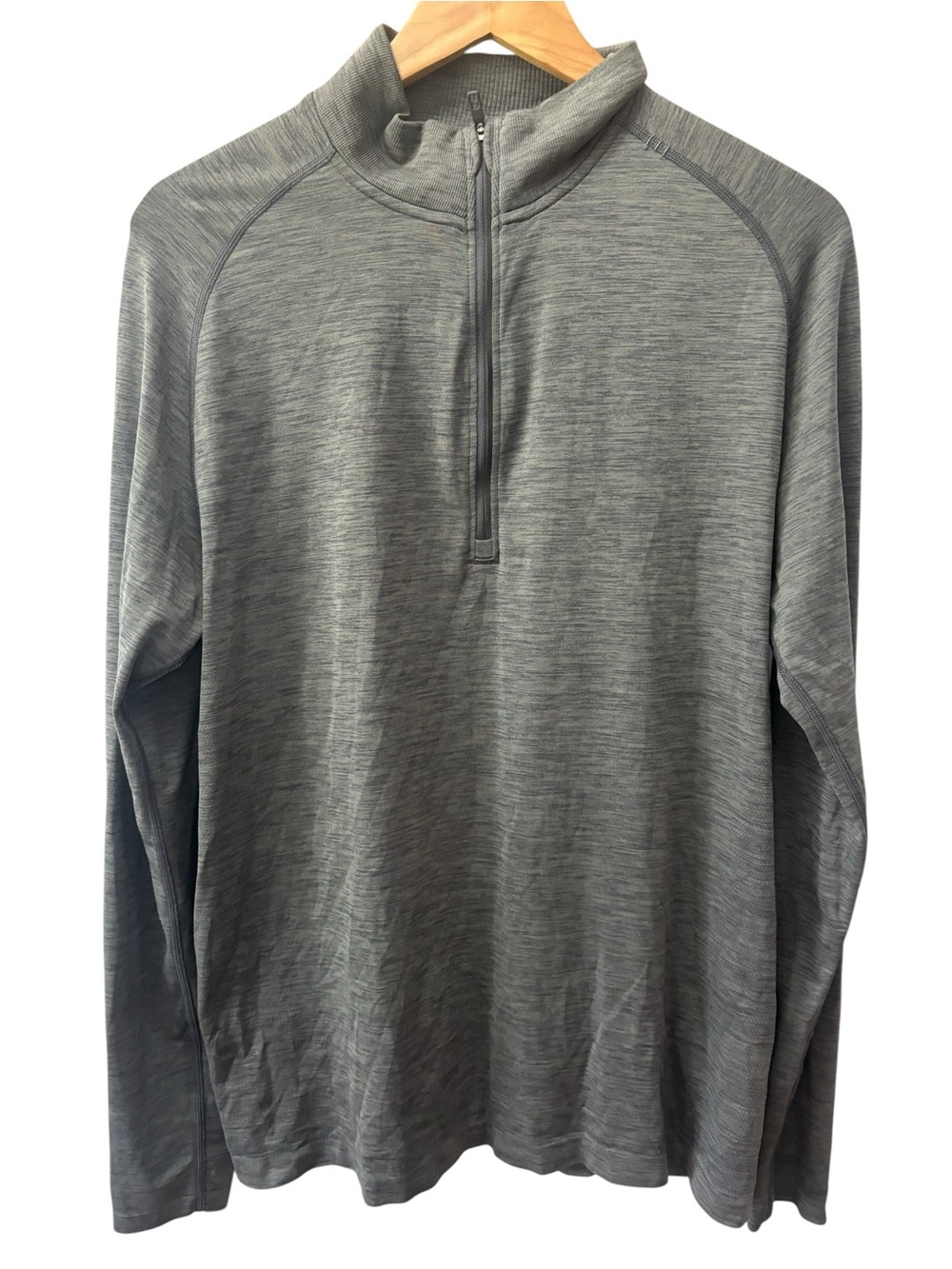 Lululemon Metal Vent Tech Shirt Men’s Large Grey Quarter Zip Performance Top